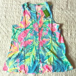 NWT lily bennet Blue show stopper print tunic